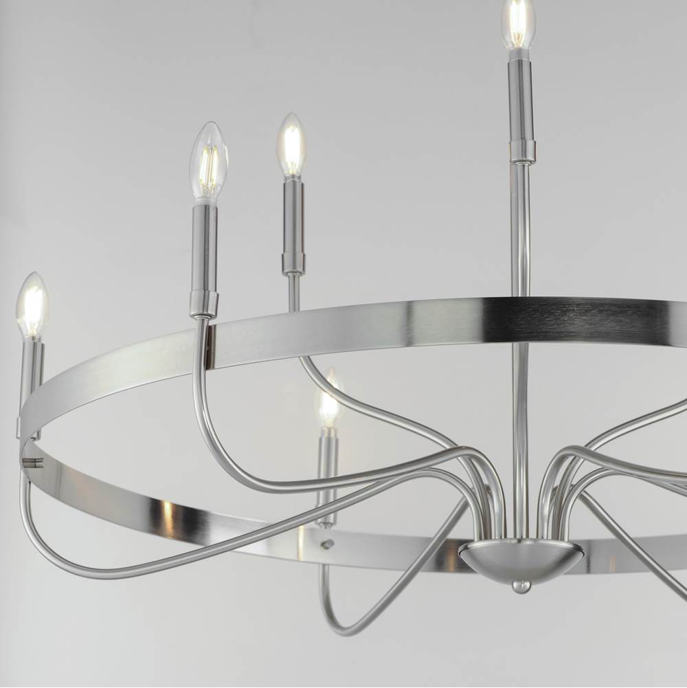 Maxim Lighting 14499SN Satin Nickel Frankie 9-light Chandelier Image 2