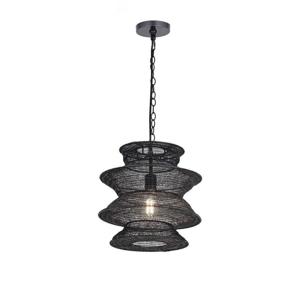 Maxim Lighting 14930BK Black Krabi 1-light Pendant Image 1
