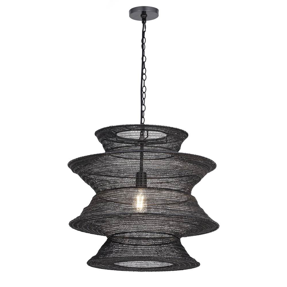Maxim Lighting 14932BK Black Krabi Large 1-light Pendant Image 1