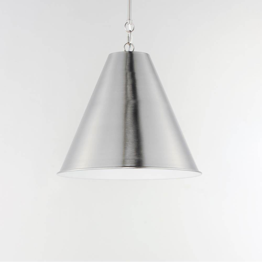 Maxim Lighting 15164SN Satin Nickel Veritas 18'' 1-light Pendant Image 3