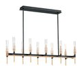 Maxim Lighting 16127CLBKAB Black,Antique Brass Flambeau 10-light Linear Led Chandelier Image 1