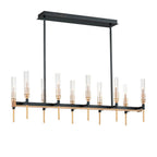 Maxim Lighting 16127CLBKAB Black,Antique Brass Flambeau 10-light Linear Led Chandelier Image 1