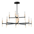 Maxim Lighting 16129CLBKAB Black,Antique Brass Flambeau 12-light 2-tier Led Chandelier Image 1