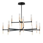 Maxim Lighting 16129CLBKAB Black,Antique Brass Flambeau 12-light 2-tier Led Chandelier Image 1