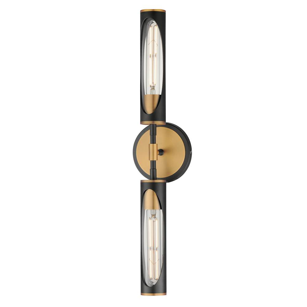 Maxim Lighting 16172CLBKAB Black,Antique Brass Regent 2-light Bath Vanity Image 1