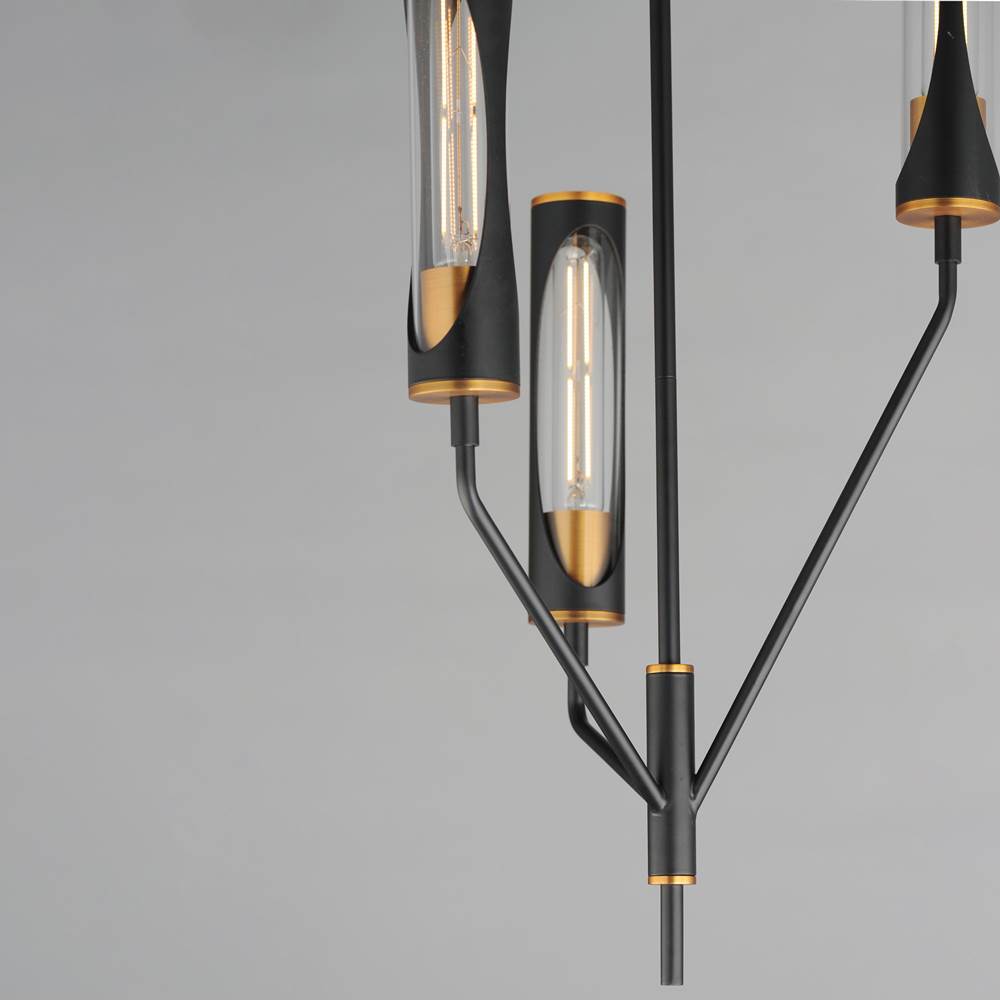 Maxim Lighting 16173CLBKAB Black,Antique Brass Regent 3-light Pendant Image 2