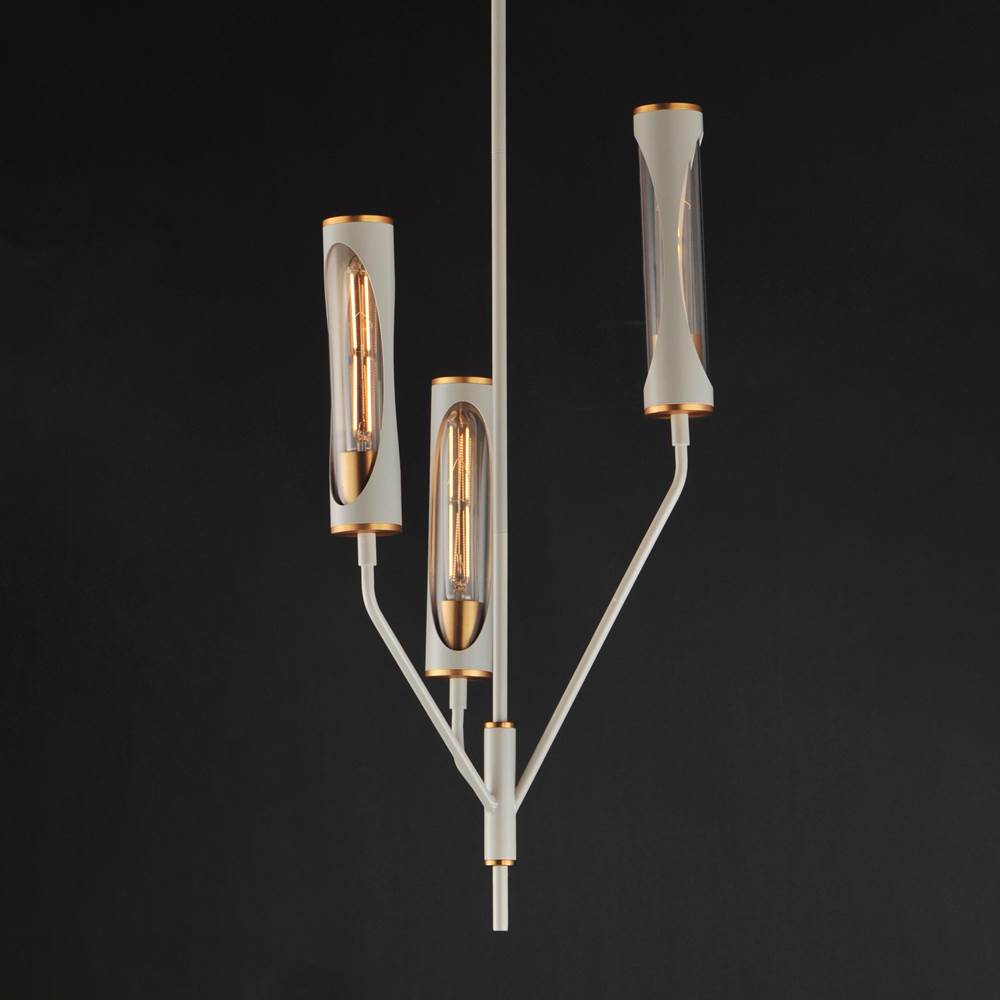 Maxim Lighting 16173CLLFGNAB Light French Gray,Natural Aged Brass Regent 3-light Pendant Image 3