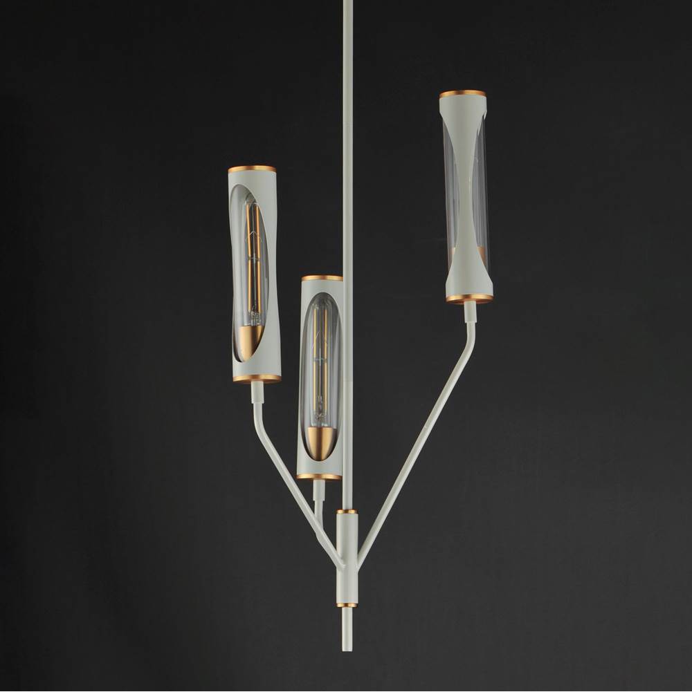 Maxim Lighting 16173CLLFGNAB Light French Gray,Natural Aged Brass Regent 3-light Pendant Image 2