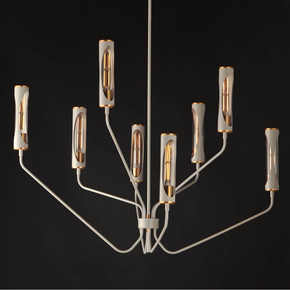 Maxim Lighting 16178CLLFGNAB Light French Gray,Natural Aged Brass Regent 8-light Chandelier Image 3
