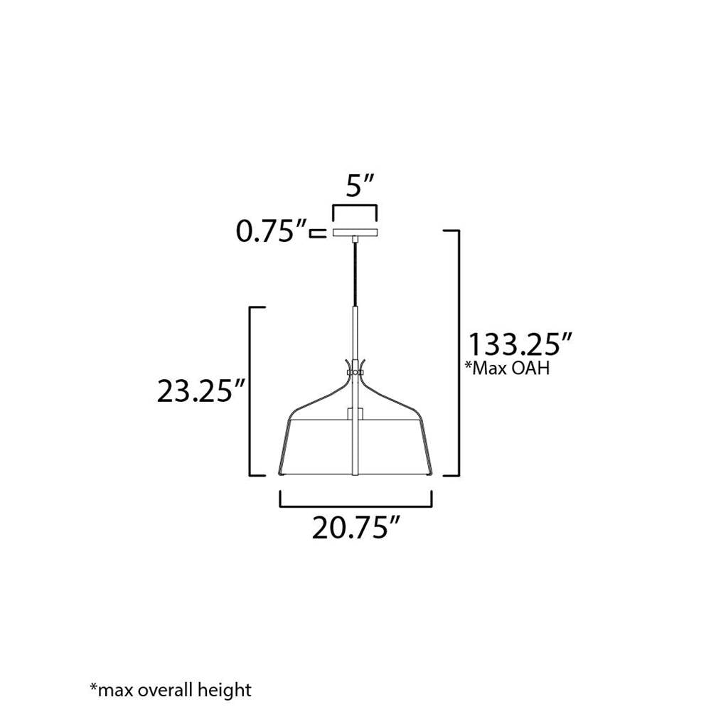Maxim Lighting 16183OMDBZ Dark Bronze Bandera 30'' 4-light Pendant Image 2