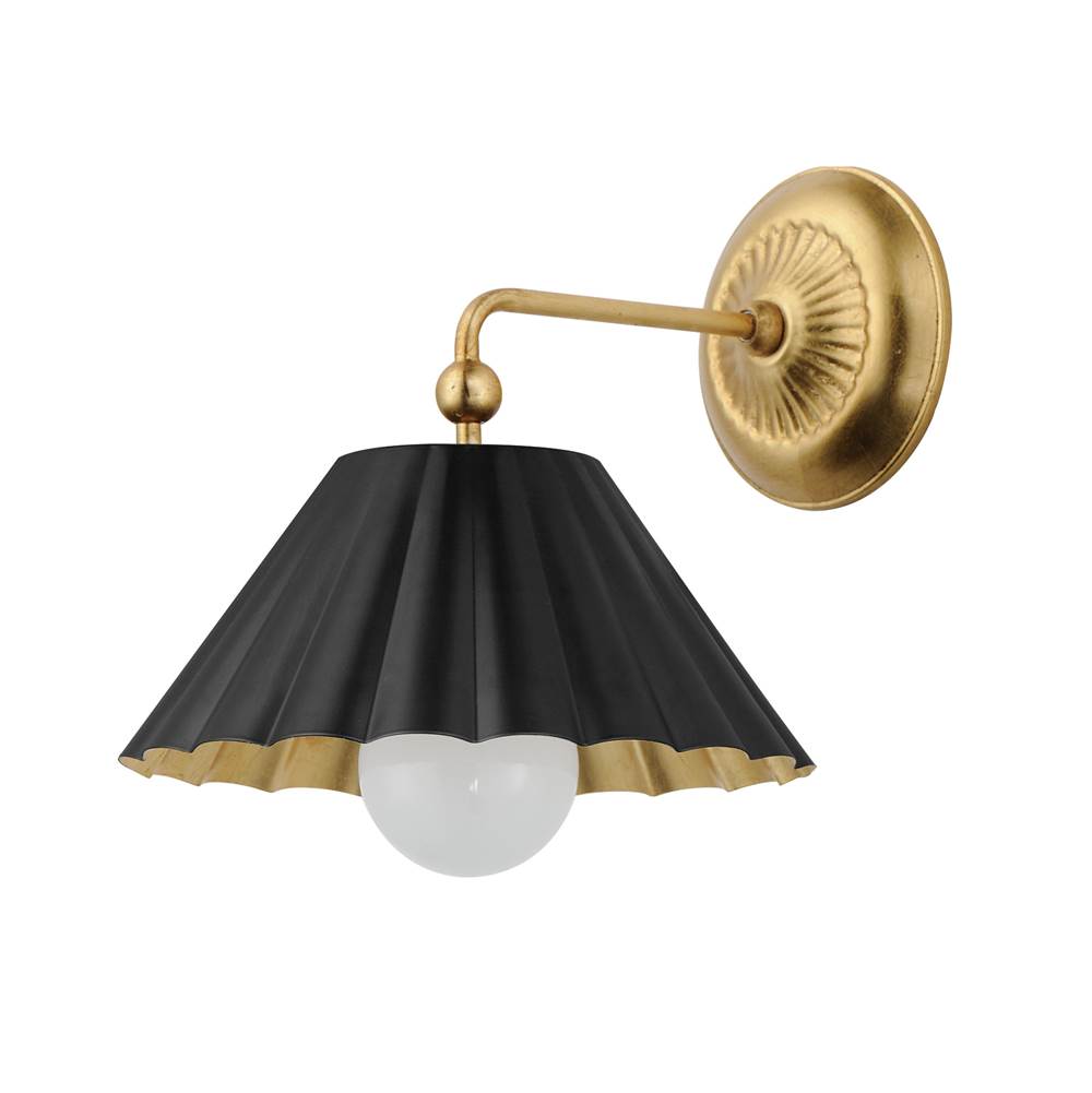 Maxim Lighting 18051BKGL Black,Gold Leaf Primrose 1-light Wall Sconce Image 1