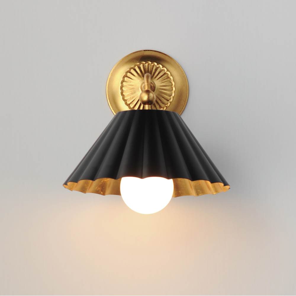 Maxim Lighting 18051BKGL Black,Gold Leaf Primrose 1-light Wall Sconce Image 4
