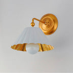 Maxim Lighting 18051MWGL Matte White,Gold Leaf Primrose 1-light Wall Sconce Image 3