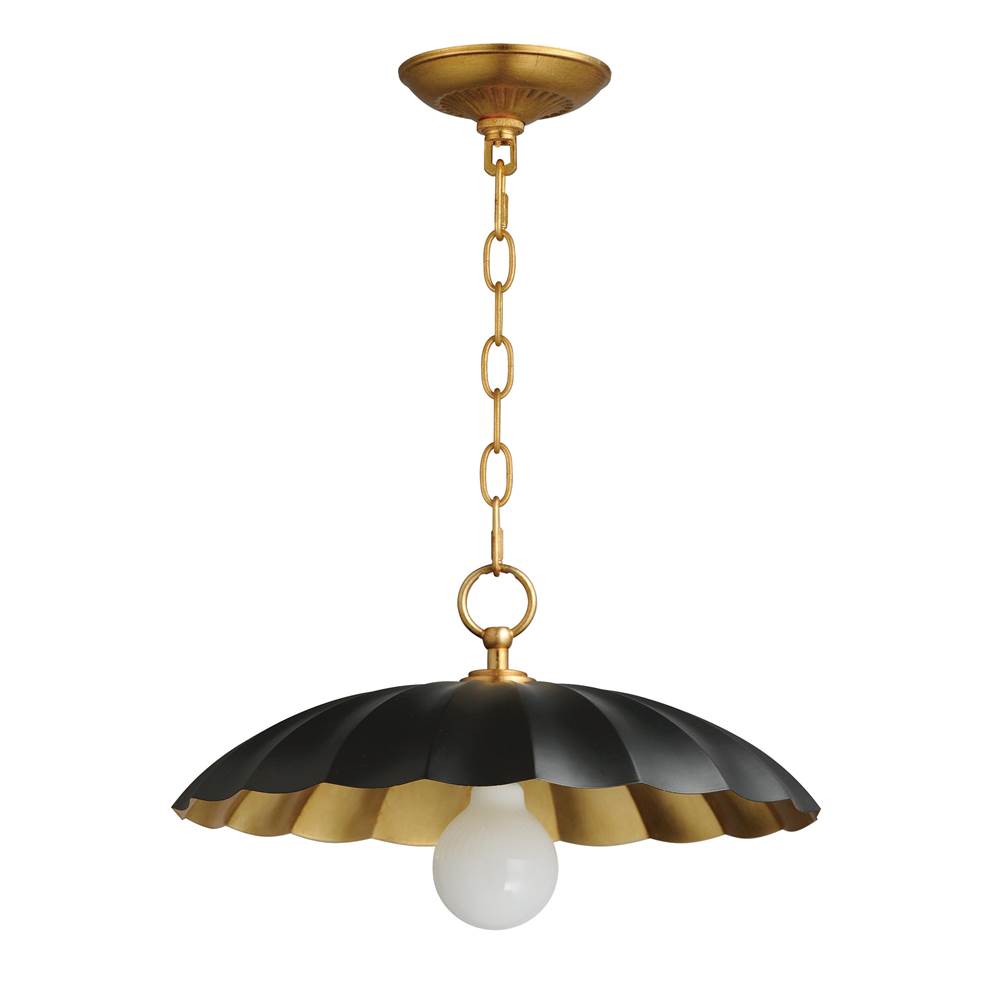 Maxim Lighting 18055BKGL Black,Gold Leaf Primrose 1-light Pendant Image 1