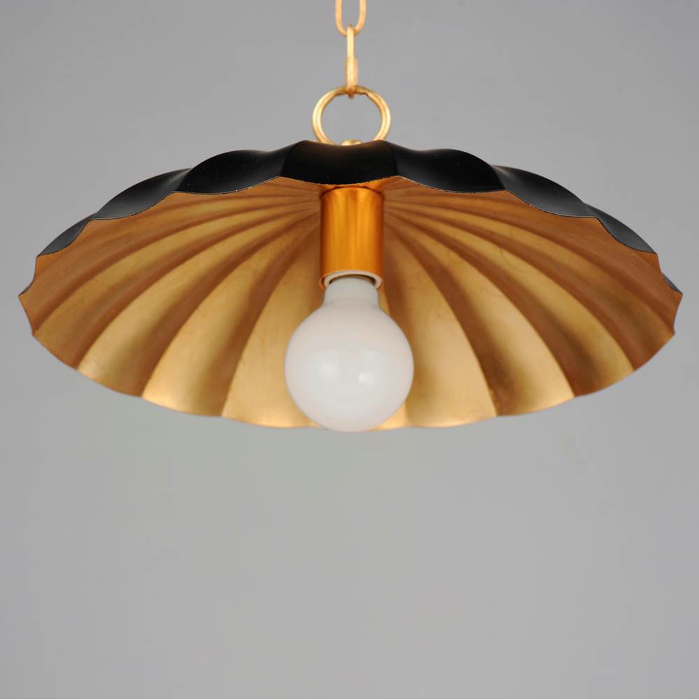 Maxim Lighting 18055BKGL Black,Gold Leaf Primrose 1-light Pendant Image 3