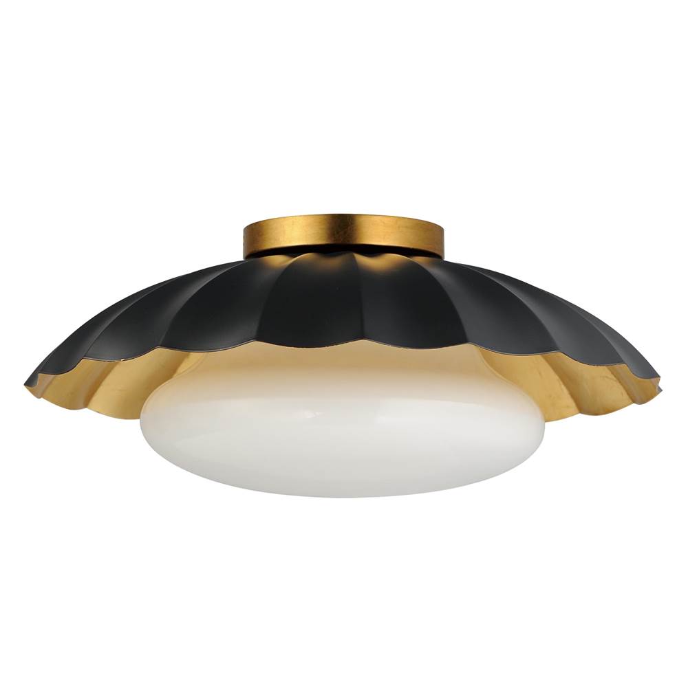 Maxim Lighting 18059BKGL Black,Gold Leaf Primrose 1-light Flush Mount Image 1