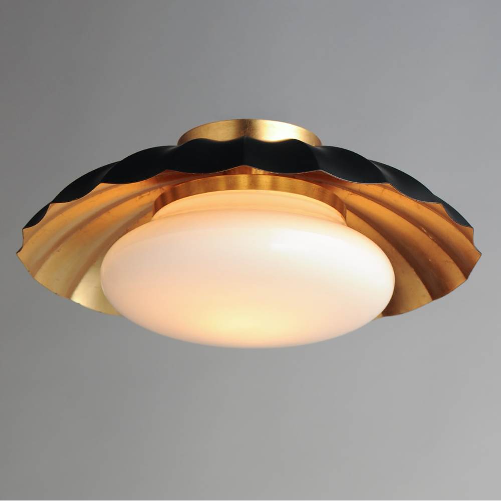 Maxim Lighting 18059BKGL Black,Gold Leaf Primrose 1-light Flush Mount Image 4