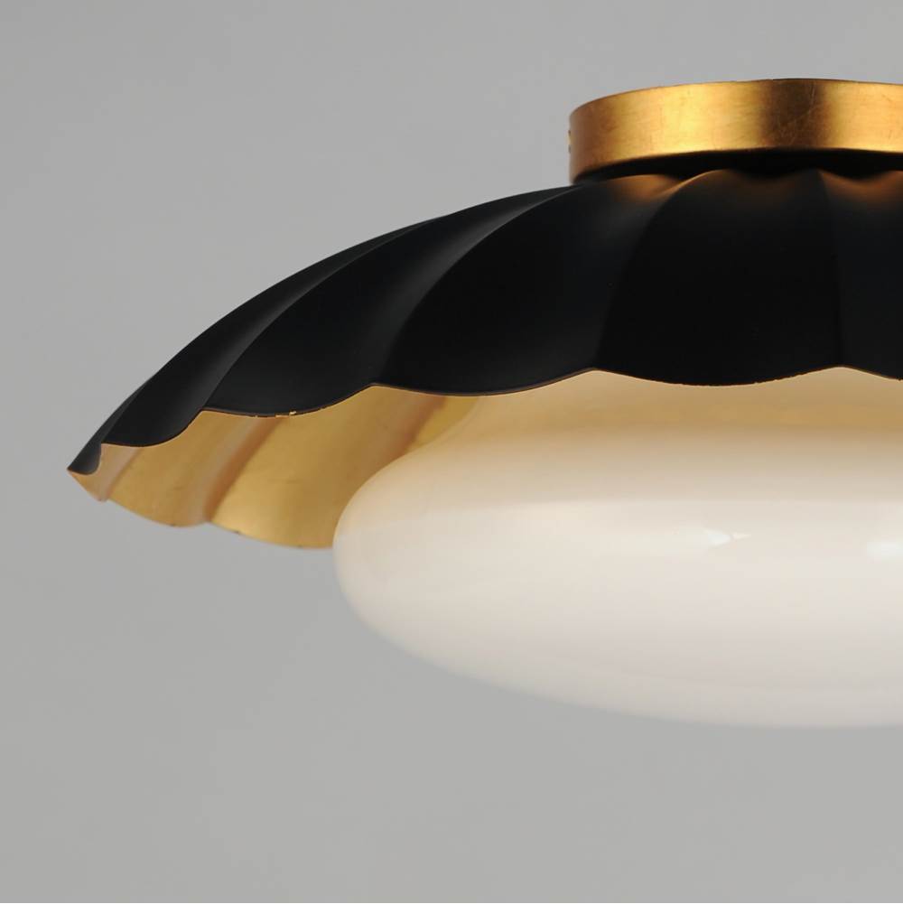 Maxim Lighting 18059BKGL Black,Gold Leaf Primrose 1-light Flush Mount Image 3