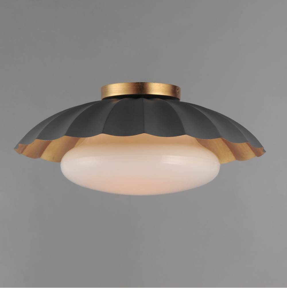 Maxim Lighting 18059DGGL Dark Grey,Gold Leaf Primrose 1-light Flush Mount Image 4