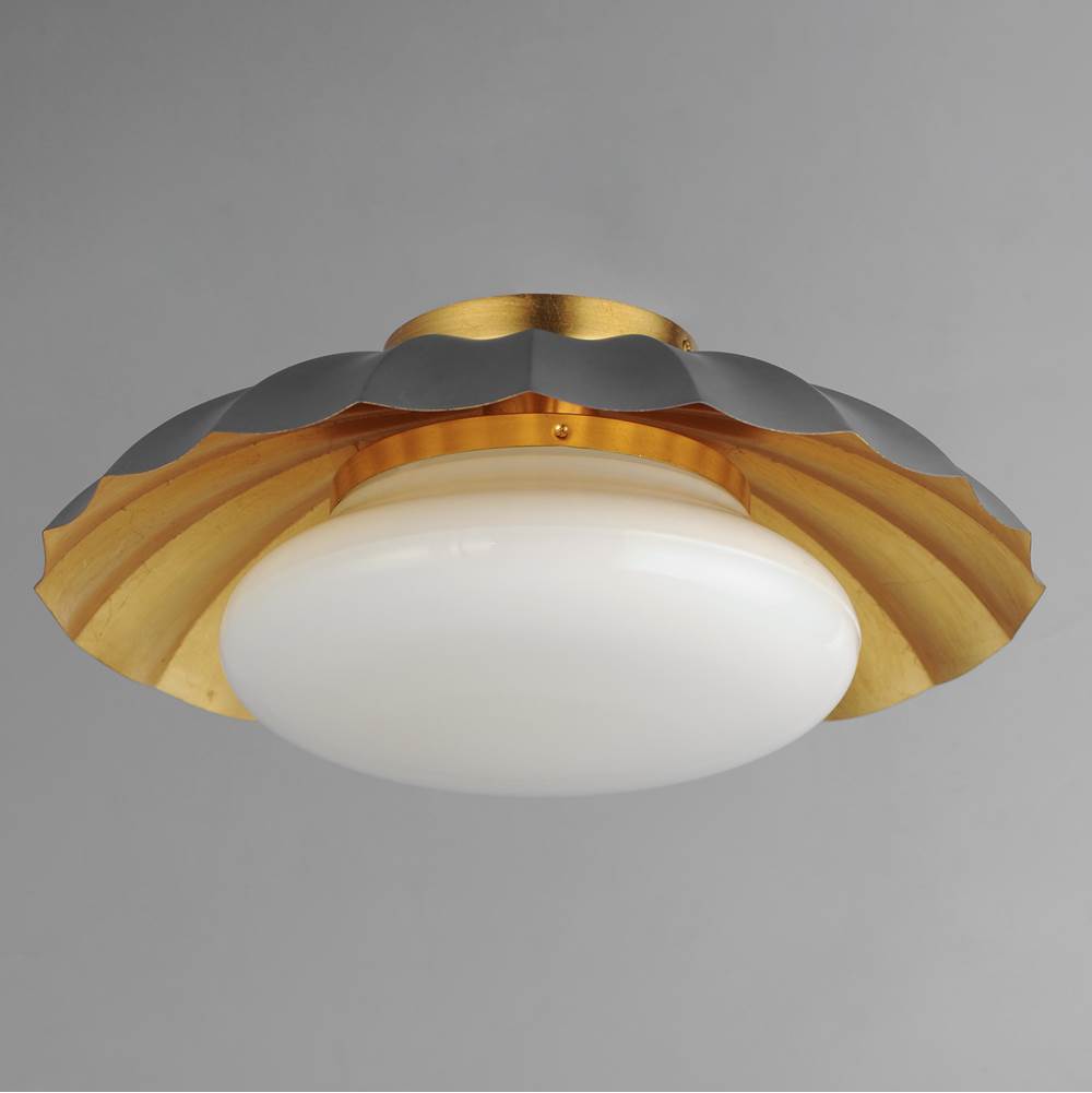 Maxim Lighting 18059DGGL Dark Grey,Gold Leaf Primrose 1-light Flush Mount Image 3