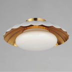 Maxim Lighting 18059MWGL Matte White,Gold Leaf Primrose 1-light Flush Mount Image 4