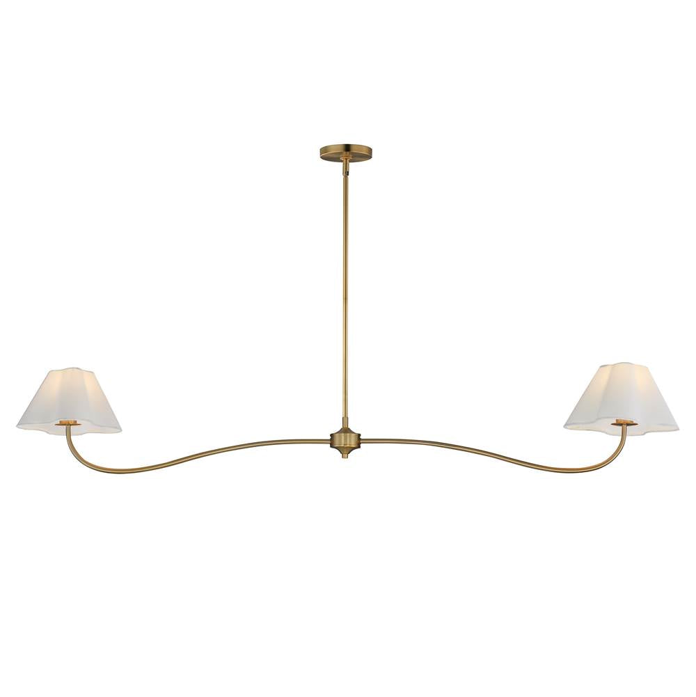 Maxim Lighting 18102WTNAB Natural Aged Brass Saxon 2-light Pendant Image 1