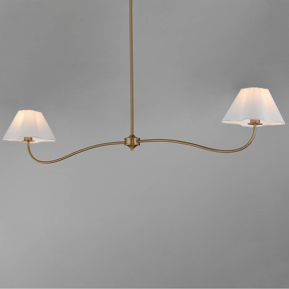 Maxim Lighting 18102WTNAB Natural Aged Brass Saxon 2-light Pendant Image 3