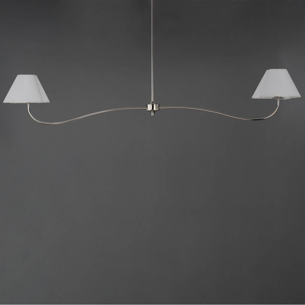 Maxim Lighting 18102WTPN Polished Nickel Saxon 2-light Pendant Image 3