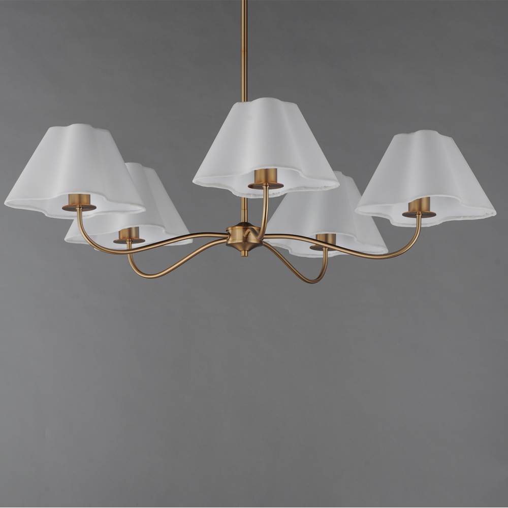 Maxim Lighting 18105WTNAB Natural Aged Brass Saxon 5-light Chandelier Image 3