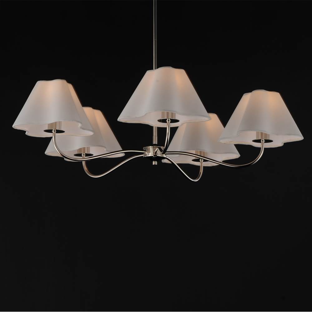 Maxim Lighting 18105WTPN Polished Nickel Saxon 5-light Chandelier Image 3