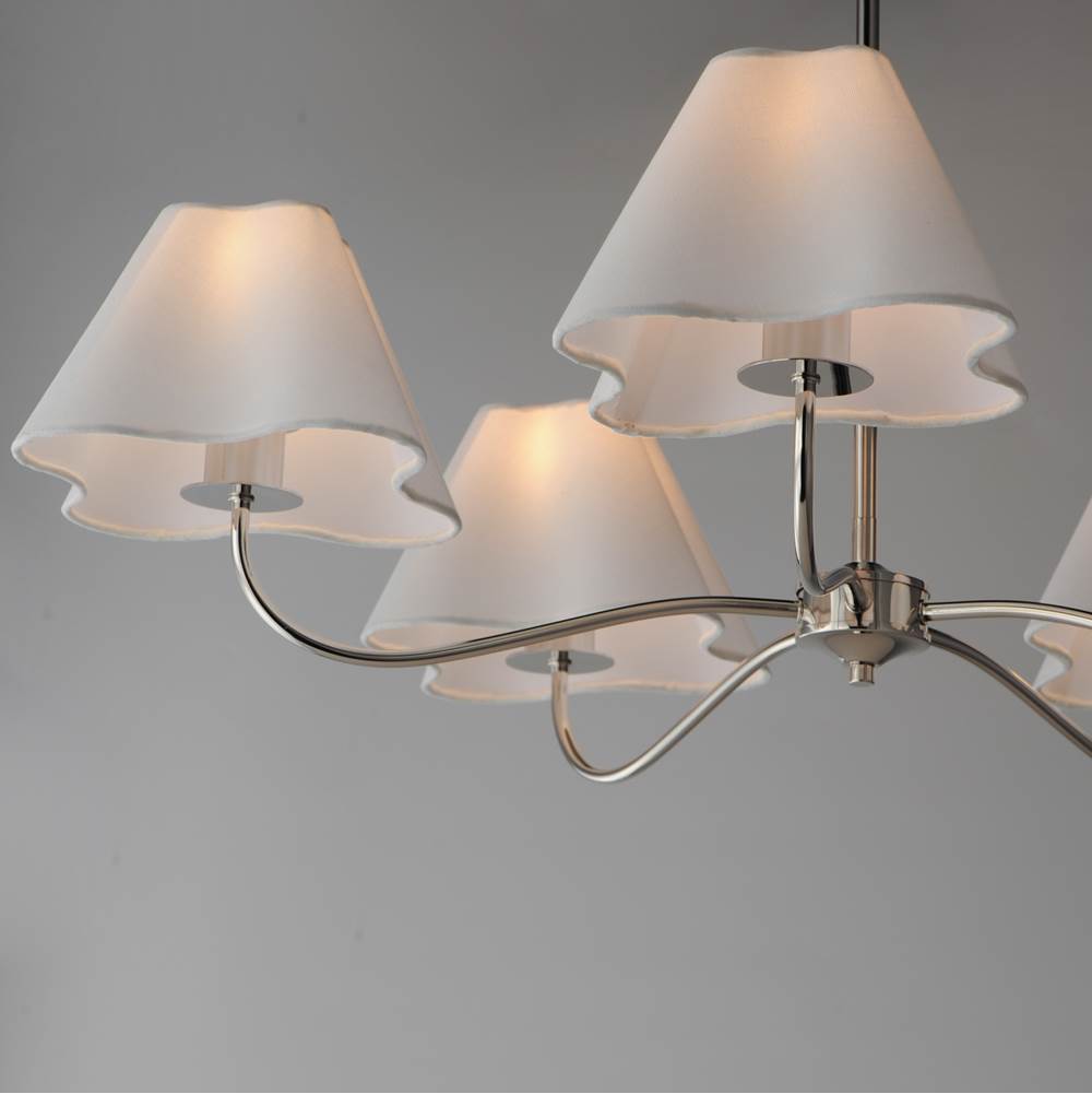 Maxim Lighting 18105WTPN Polished Nickel Saxon 5-light Chandelier Image 2