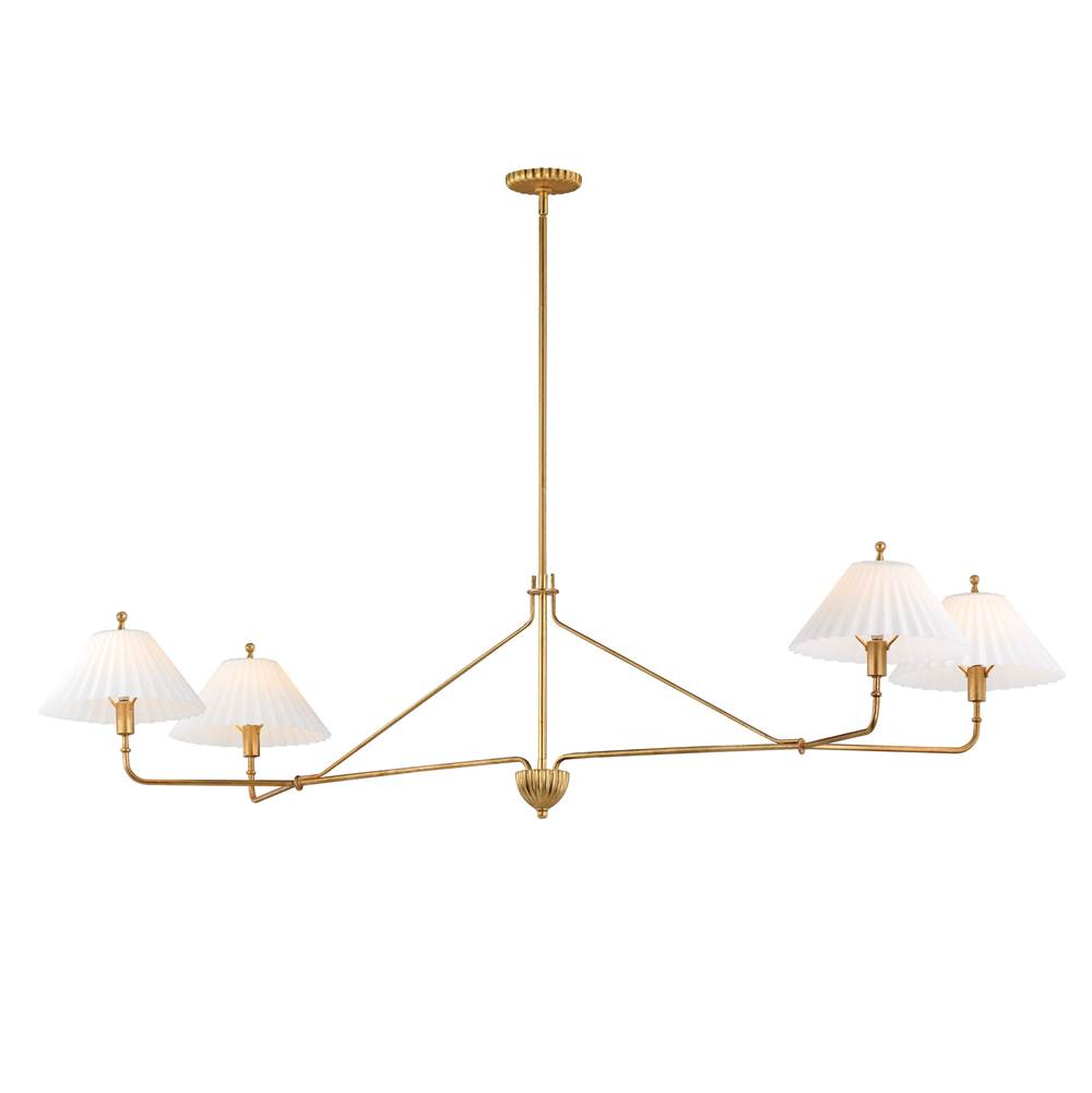 Maxim Lighting 18314SWGL Gold Leaf Kismet 4-light Linear Pendant Image 1