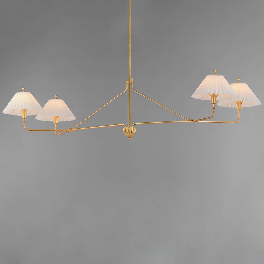 Maxim Lighting 18314SWGL Gold Leaf Kismet 4-light Linear Pendant Image 4