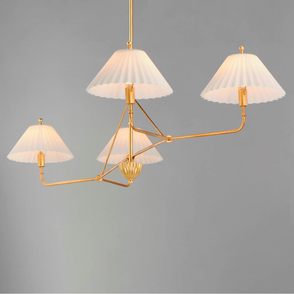 Maxim Lighting 18314SWGL Gold Leaf Kismet 4-light Linear Pendant Image 3