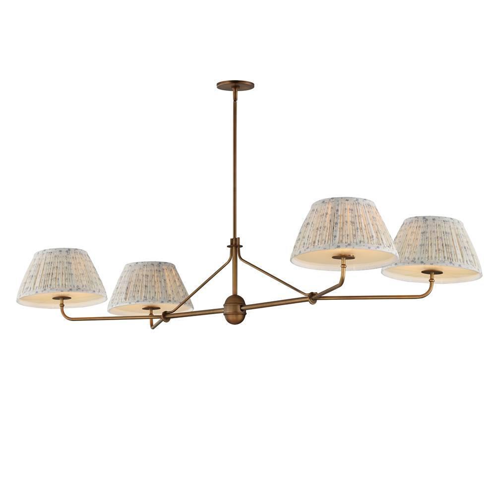Maxim Lighting 18414BWWBR Weathered Brass Dunbridge 4-light Chandelier Image 1
