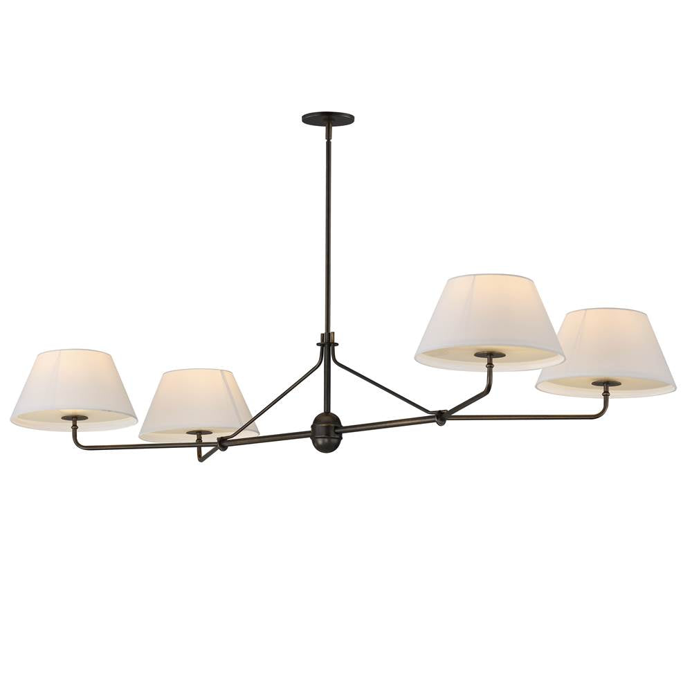 Maxim Lighting 18414OFANB Antique Bronze Dunbridge 4-light Chandelier Image 1