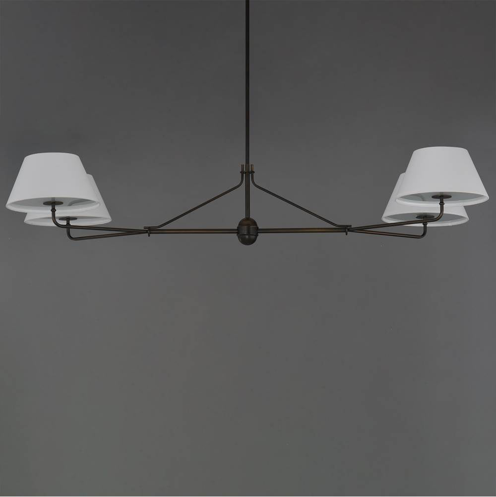 Maxim Lighting 18414OFANB Antique Bronze Dunbridge 4-light Chandelier Image 3