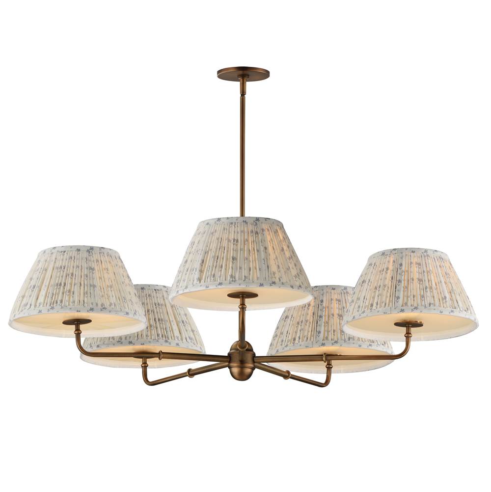 Maxim Lighting 18415BWWBR Weathered Brass Dunbridge 5-light Chandelier Image 1