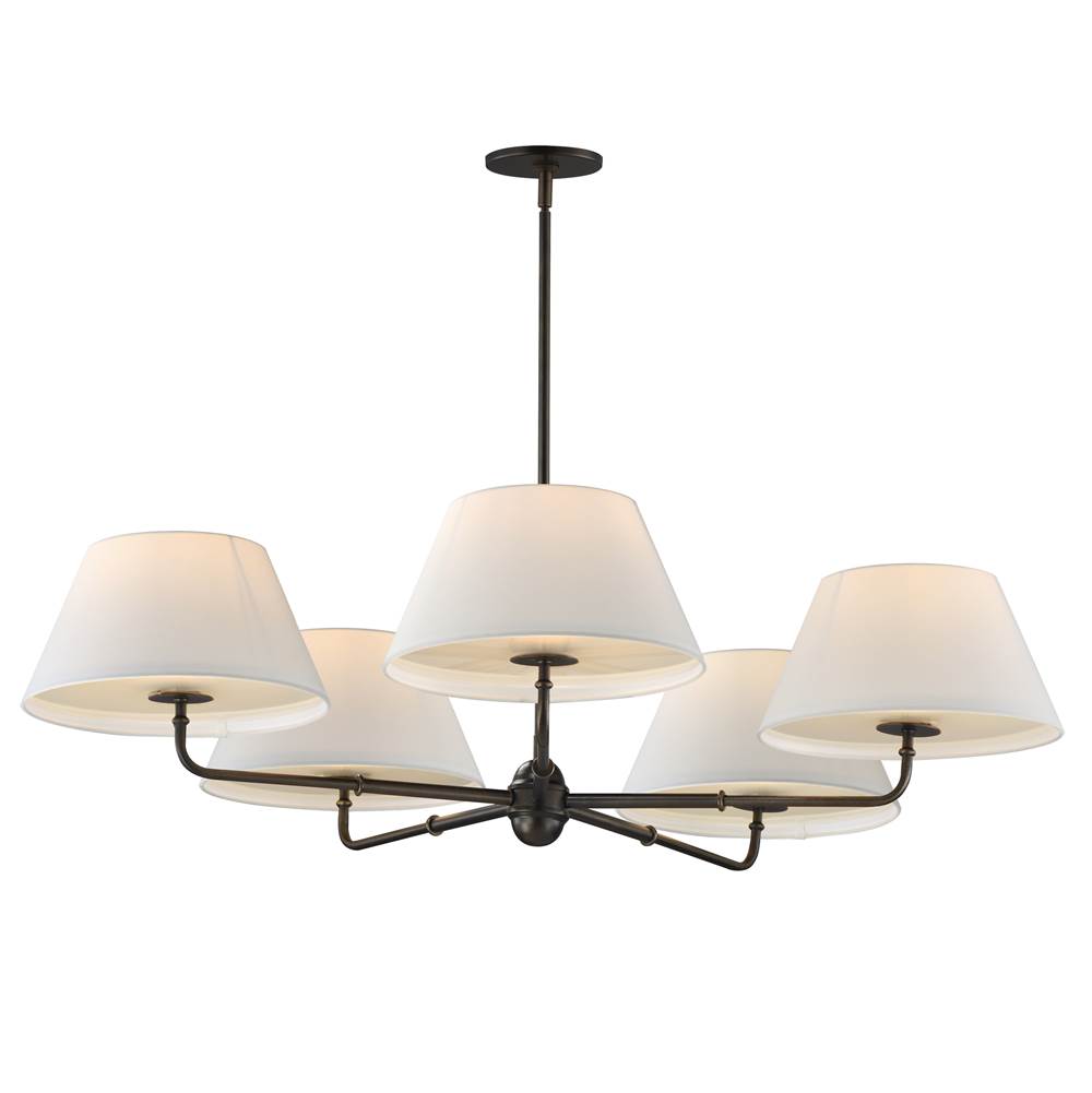 Maxim Lighting 18415OFANB Antique Bronze Dunbridge 5-light Chandelier Image 1