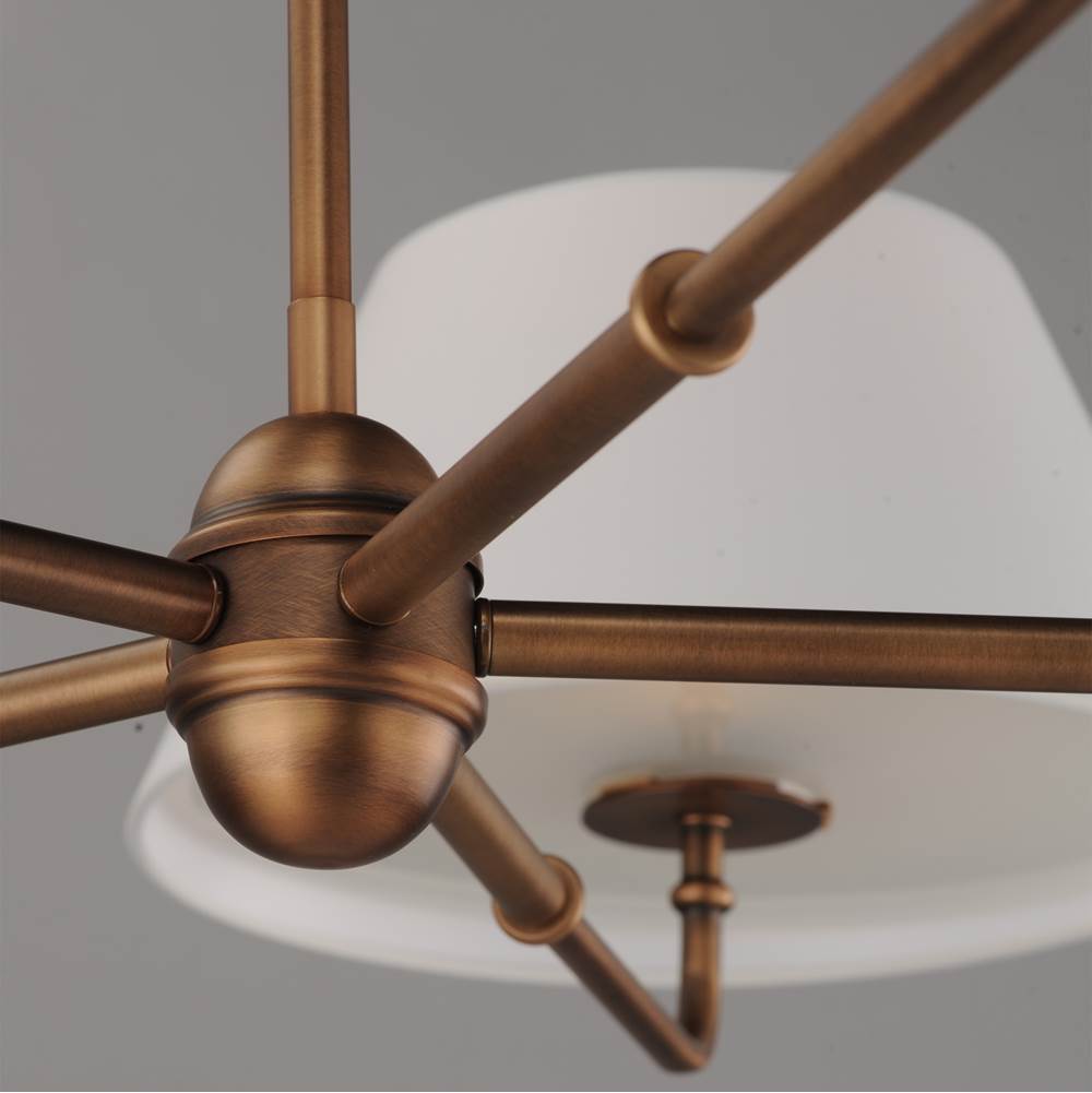 Maxim Lighting 18415OFWBR Weathered Brass Dunbridge 5-light Chandelier Image 2