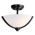 Maxim Lighting 20031SWBK Black Deven 3-light Semi-flush Mount Image 1