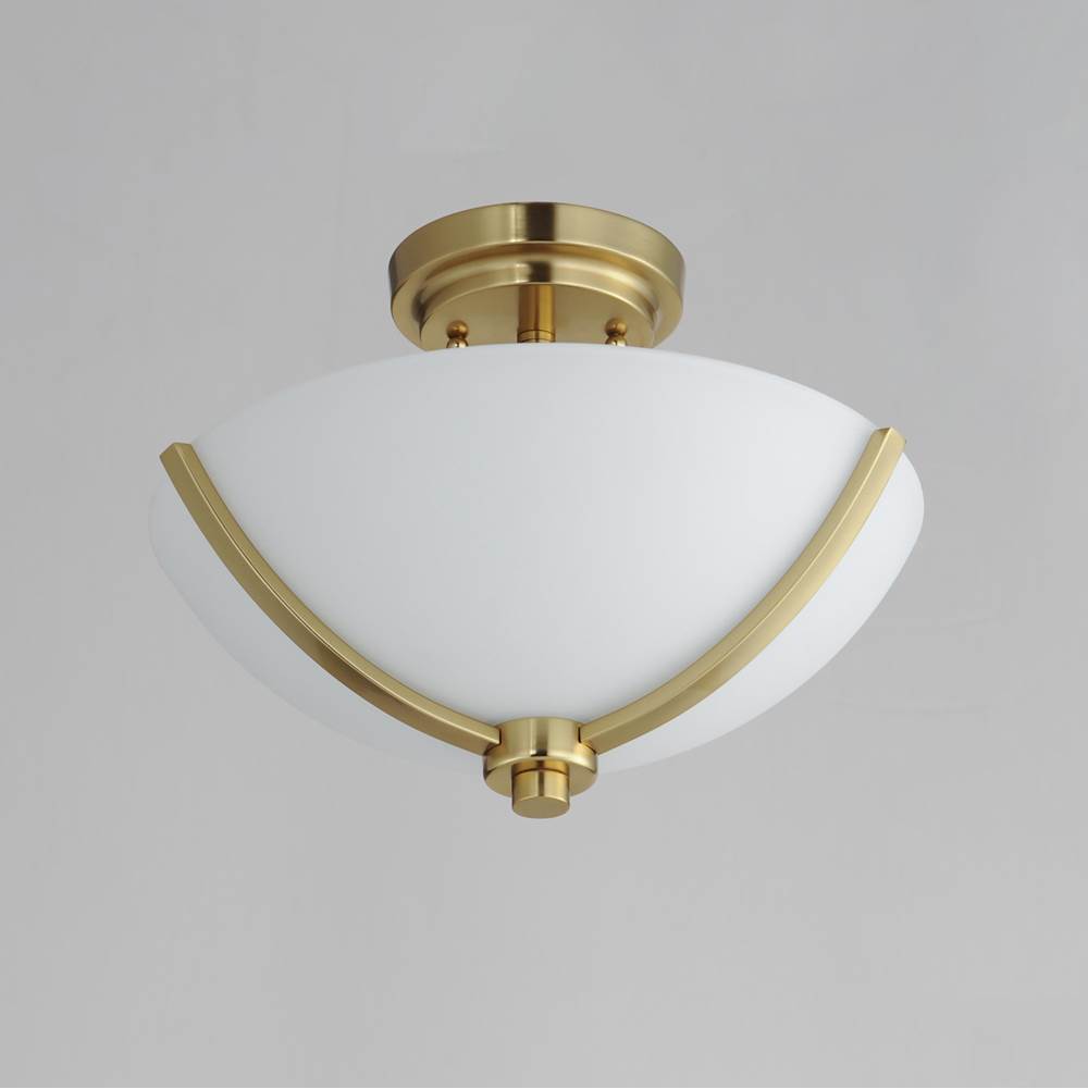 Maxim Lighting 20031SWSBR Satin Brass Deven 3-light Semi-flush Mount Image 2