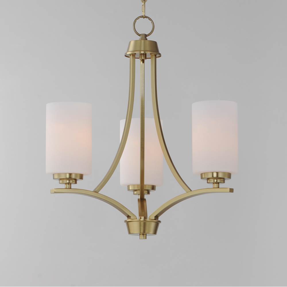 Maxim Lighting 20033SWSBR Satin Brass Deven 3-light Chandelier Image 3