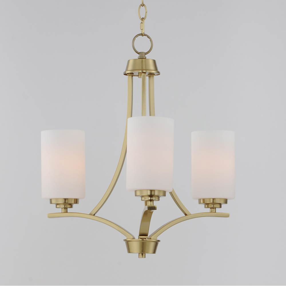 Maxim Lighting 20033SWSBR Satin Brass Deven 3-light Chandelier Image 2