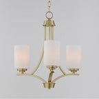Maxim Lighting 20033SWSBR Satin Brass Deven 3-light Chandelier Image 2