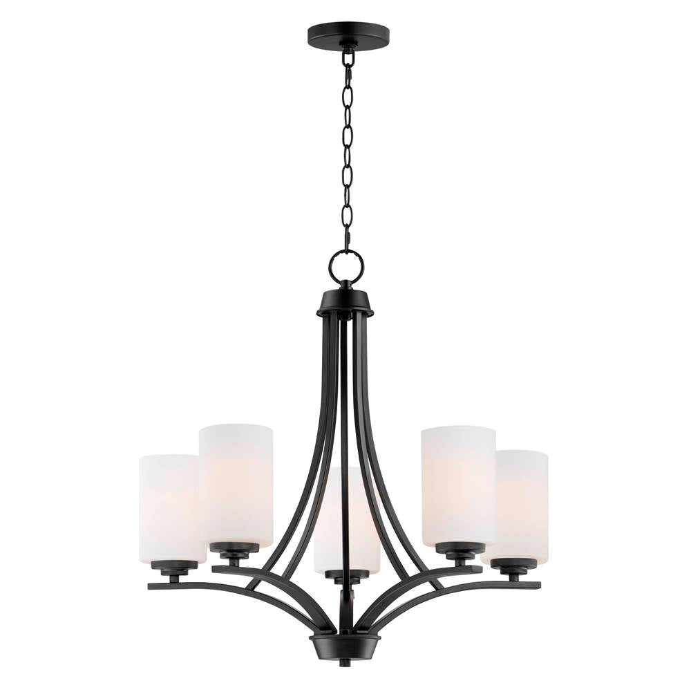 Maxim Lighting 20035SWBK Black Deven 5-light Chandelier Image 1