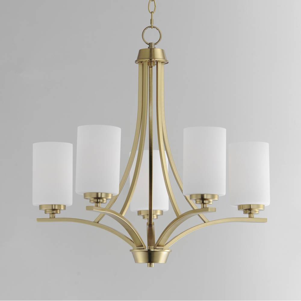 Maxim Lighting 20035SWSBR Satin Brass Deven 5-light Chandelier Image 3