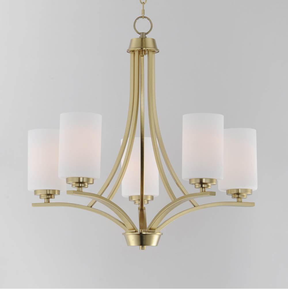 Maxim Lighting 20035SWSBR Satin Brass Deven 5-light Chandelier Image 2