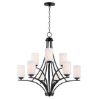 Maxim Lighting 20036SWBK Black Deven 9-light Chandelier Image 1