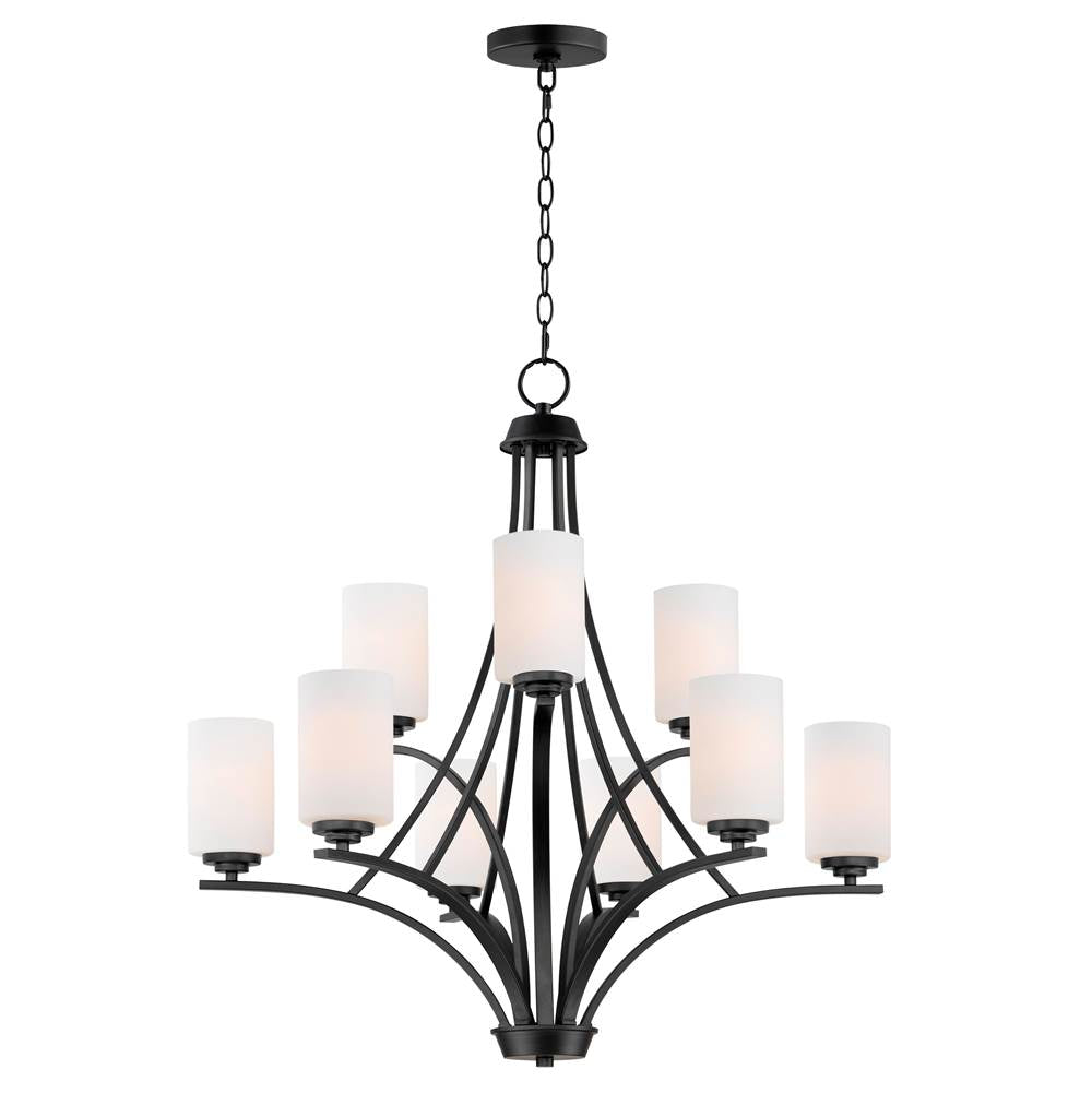 Maxim Lighting 20036SWBK Black Deven 9-light Chandelier Image 1
